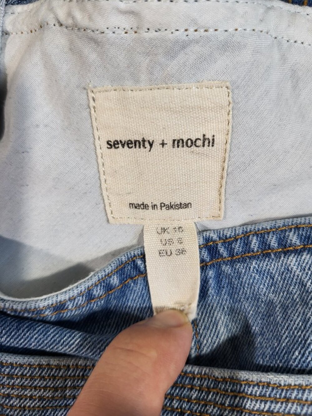 Anthropologie Seventy + Mochi Elodie Frill Dungaree - Rodeo Vintage - Size 8 - Picture 6 of 16